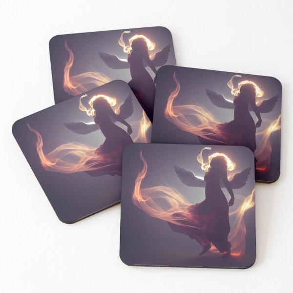 Item preview, Silhouette of Fiery Winged Angel designed and sold by werewolftogo.