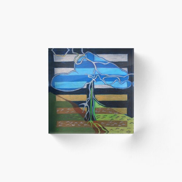 Hexagram 3: Chun (Difficulty at the Beginning) Acrylic Block