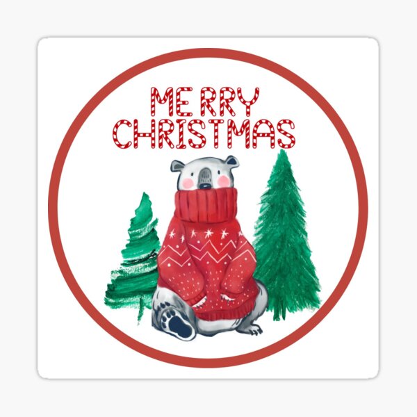 Cute Christmas Sticker for Sale by ifiddlediddle