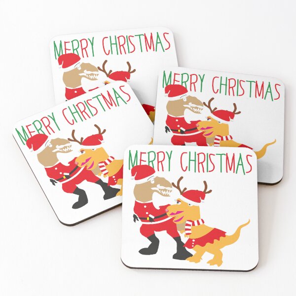Item preview, Merry Christmas reindeer Santa Claus dinosaur character designed and sold by Bird4771.