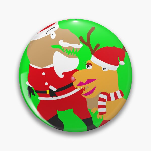 Item preview, Merry Christmas reindeer Santa Claus dinosaur character designed and sold by Bird4771.