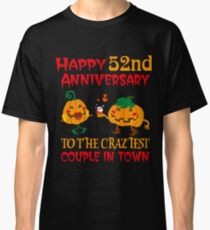 52nd Wedding Anniversary T-Shirt For Couples On Halloween. Classic T-Shirt