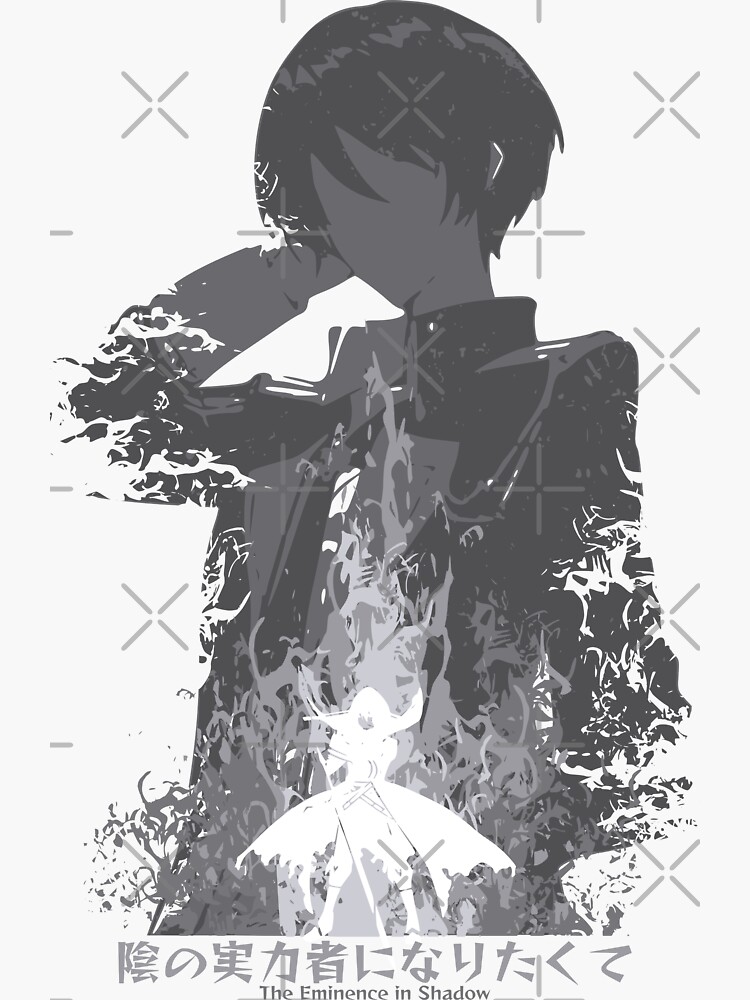 The Eminence in Shadow or Kage no Jitsuryokusha ni Naritakute anime  characters Cid Kagenou in Distressed Grunge Style featured with The  Eminenece in Shadow Japanese Text Kanji Sticker for Sale by Animangapoi