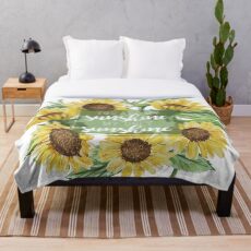 Du bist mein Sonnenschein Floral Design Fleecedecke