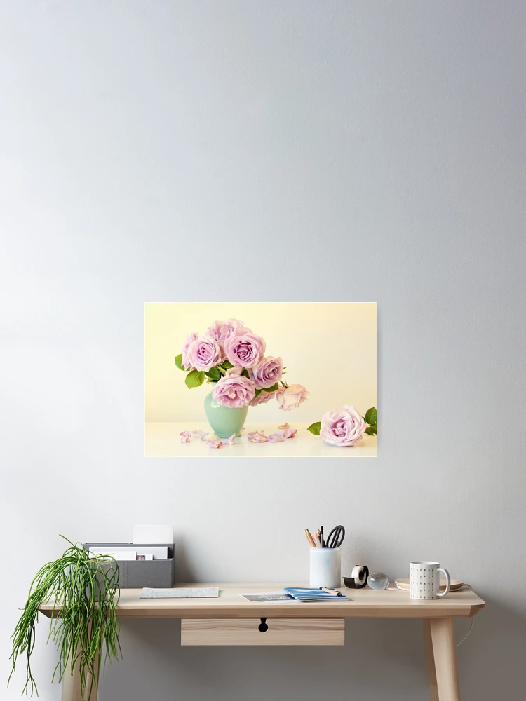Thumbnail 2 of 3, Poster, Pastel Roses designed and sold by Colleen Farrell.