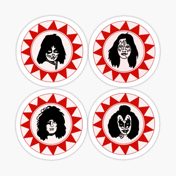 "Kiss pinball Pop Bumpers " Sticker for Sale by ashpinball Redbubble