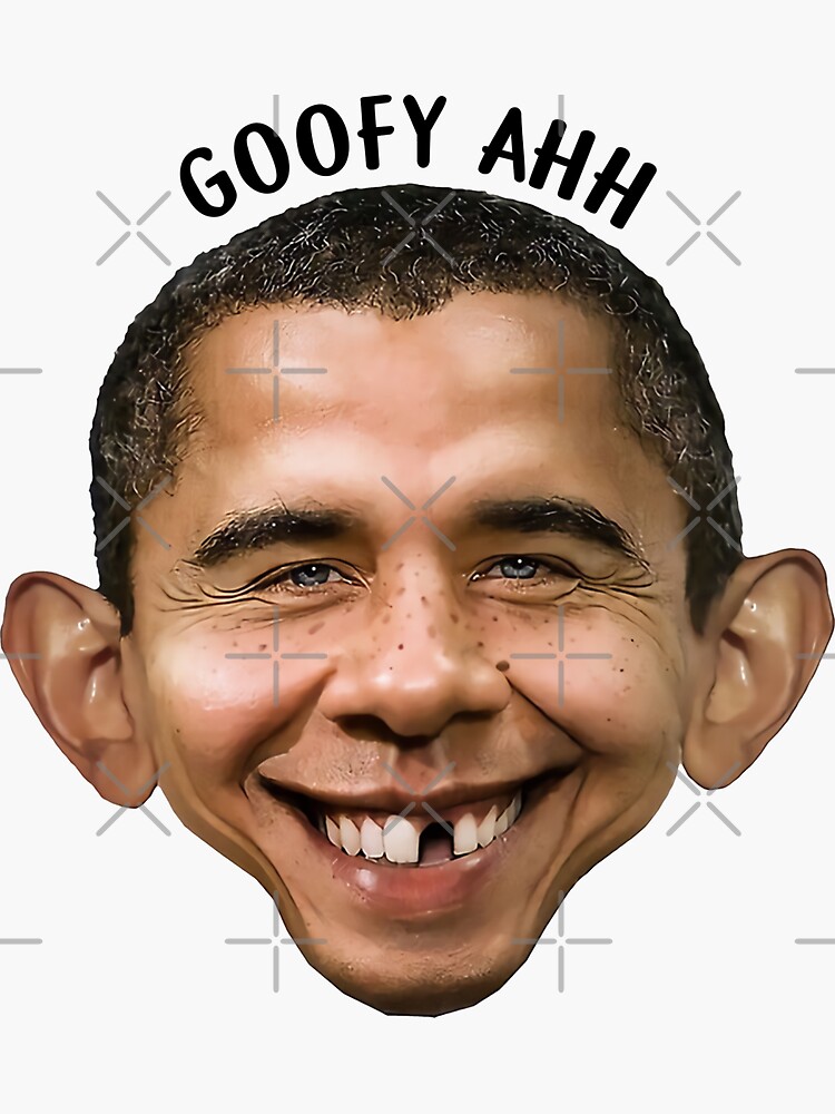 Goofy Ahh, Obamus Trinomus Sticker for Sale by FakihShop