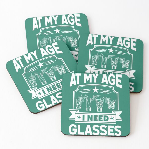 Item preview, At my Age i need Glasses older wiser cocktail designed and sold by BentleyHall.
