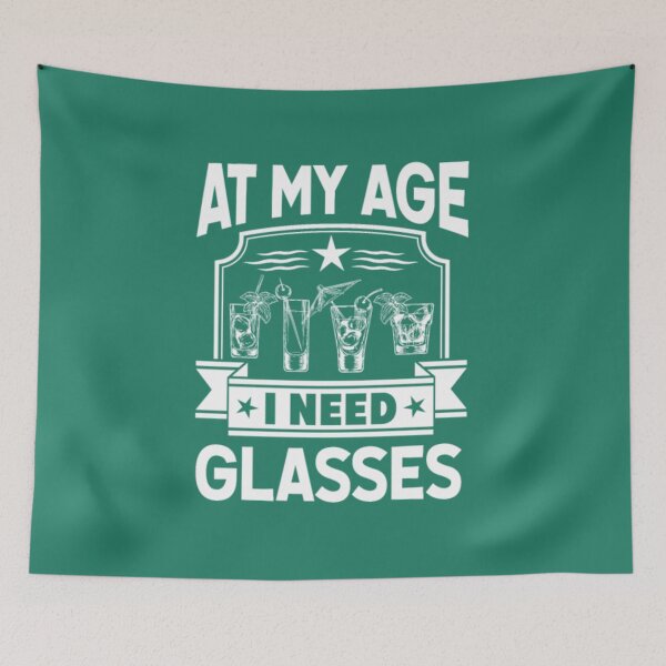 Item preview, At my Age i need Glasses older wiser cocktail designed and sold by BentleyHall.