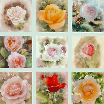 Vorschaubild zum Design Aquarell Rosencollage von Timstarstudio