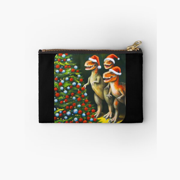 Item preview, Dinosaur Family at Christmas, Fun AI Generated Art designed and sold by sweetbelle.