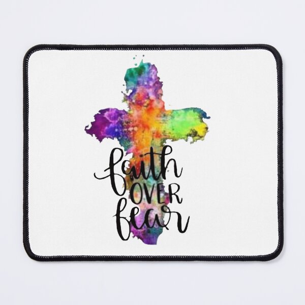 Item preview, Faith over Fear Colorful Cross designed and sold by Rowena Jones.