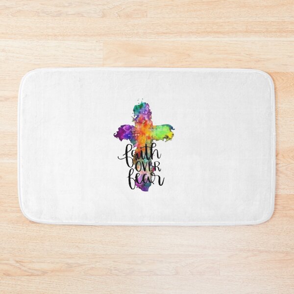 Item preview, Faith over Fear Colorful Cross designed and sold by Rowena Jones.