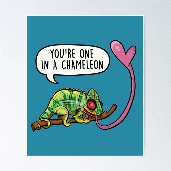 Old English Co. – Lustige Geburtstagskarte „You're One In A Chameleon“ Mit Chamäleon-Motiv
