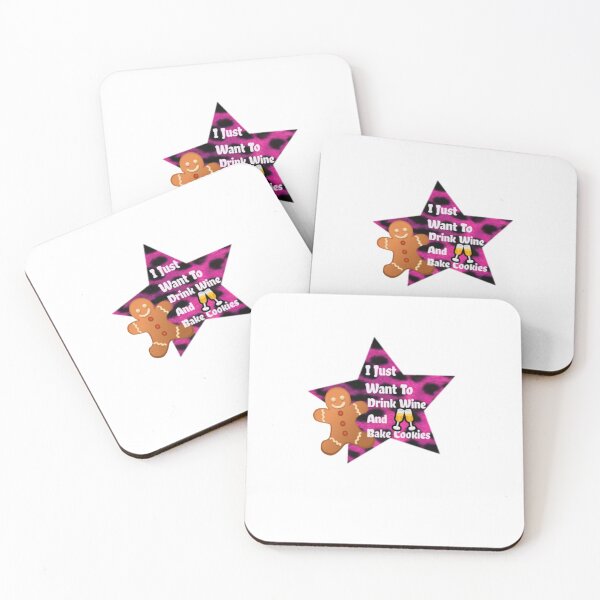 Item preview, I Just Want To Drink Wine And Bake Christmas Cookies designed and sold by Bashini.