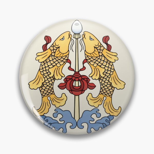 Item preview, Yellow Fish Auspicious Symbol Of Buddhism designed and sold by ViewerEqualsPhoton.