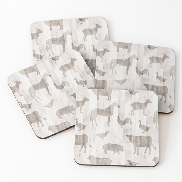 Item preview, Farm Animals - Light Barn Wood designed and sold by SugarPineDesign.