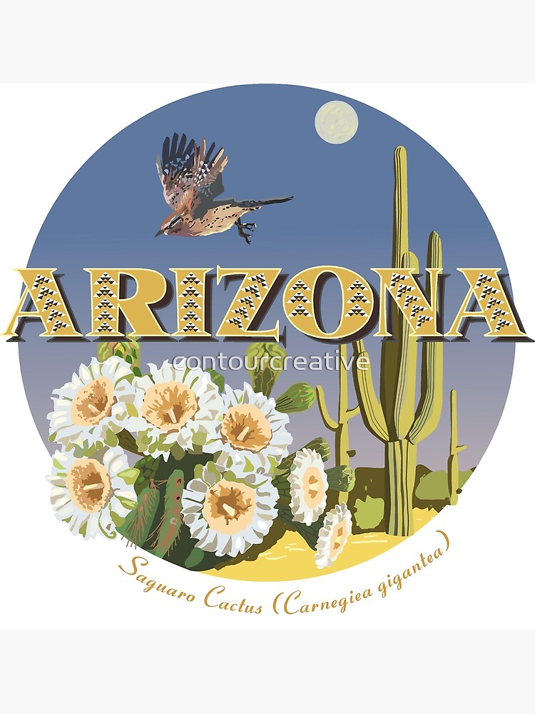 arizona-state-flower-bird-metal-print-for-sale-by-contourcreative