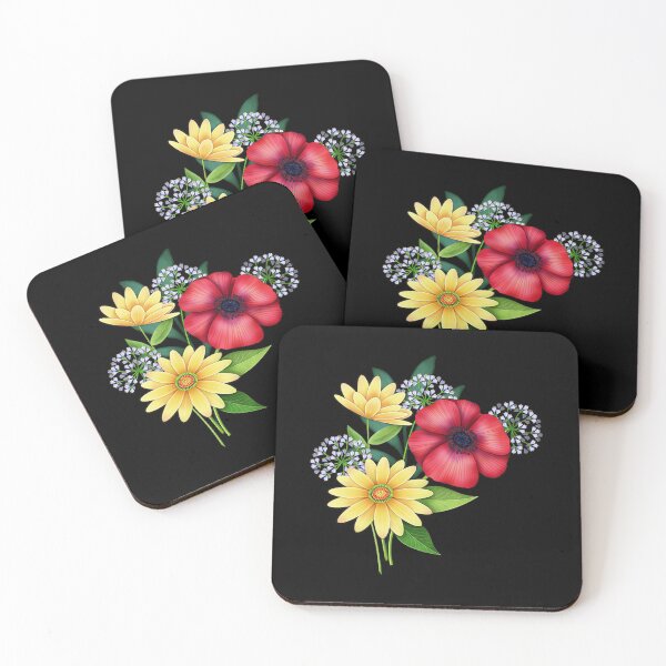 Item preview, mixed flowers on black valerie drake lesiak transparent designed and sold by heamroaida4.