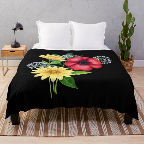 Item preview, mixed flowers on black valerie drake lesiak transparent designed and sold by heamroaida4.