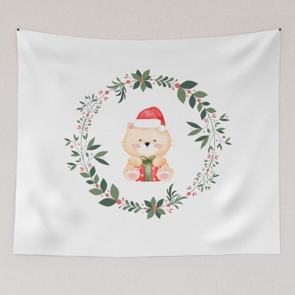 Item preview, Cute Christmas cat wreath  designed and sold by JSMidnightCreations .