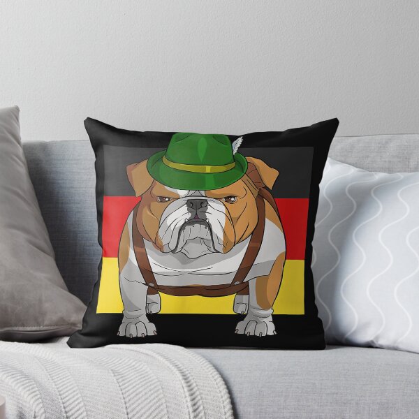 Artikelvorschau, Englische Bulldogge Oktoberfest Lederhosen Alpin Hut Prost entworfen und verkauft von GomeThomas.