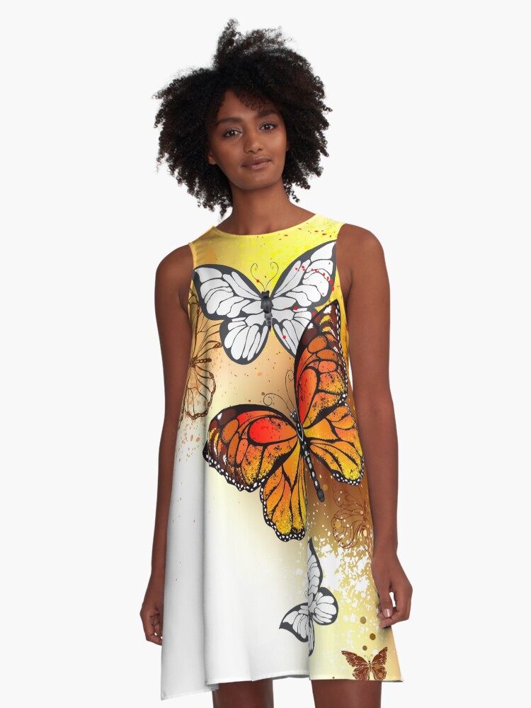 Butterfly summer dress sale