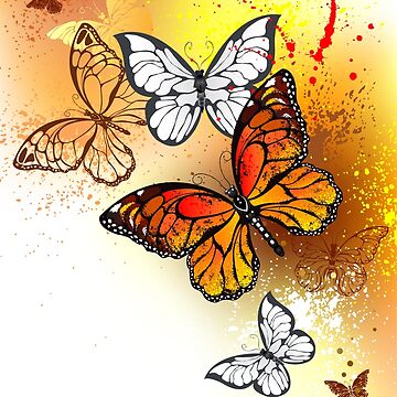 fliegende Schmetterlinge Kochschürze