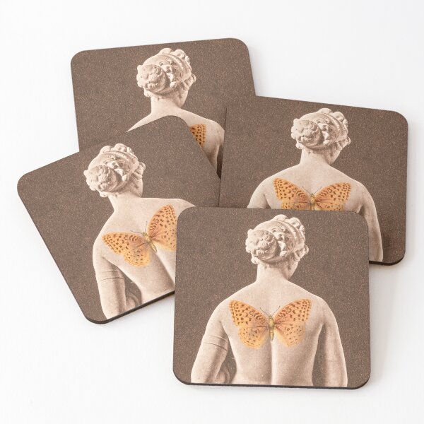 Item preview, Aphrodite Statue and Butterfly Tattoo - Vintage Poster designed and sold by TurnTheMoon.
