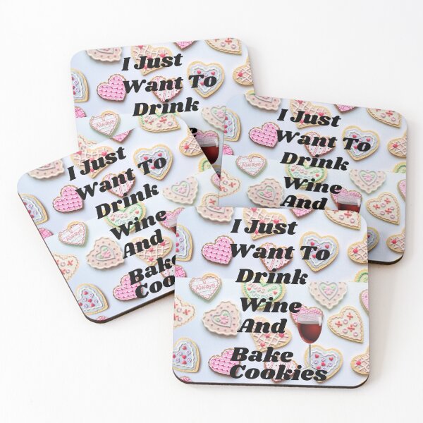 Item preview, i Just Want To Drink Wine And Bake Christmas Cookies designed and sold by Bashini.