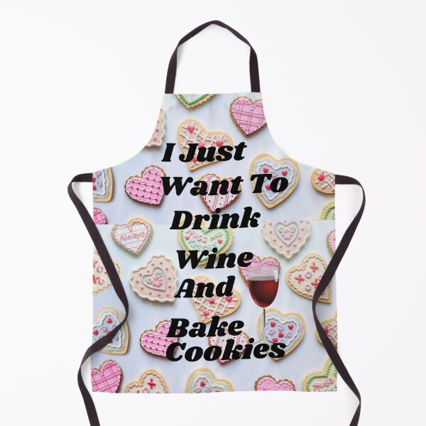 Item preview, i Just Want To Drink Wine And Bake Christmas Cookies designed and sold by Bashini.