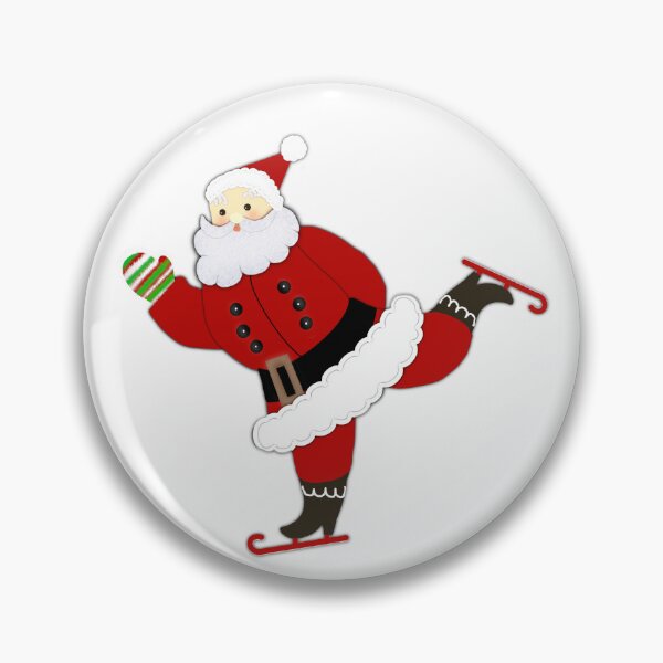 Item preview, Santa Ice Skating Sticker designed and sold by FlippinTurtles.