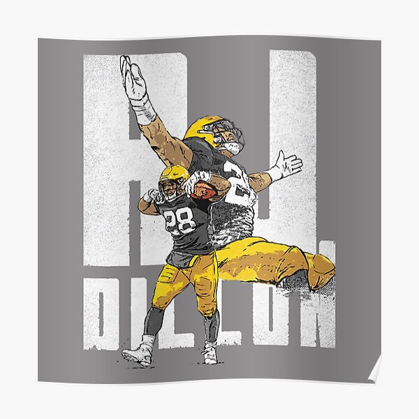 AJ Dillon Alternate Jersey Mounted Print for Sale by designsheaven