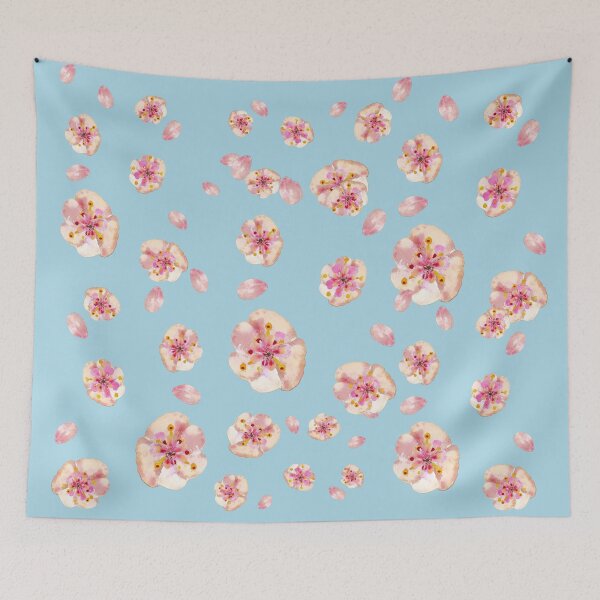 Item preview, A Flurry of Pink Blossom Against a Powder Blue Sky designed and sold by DefaultOneWorld.