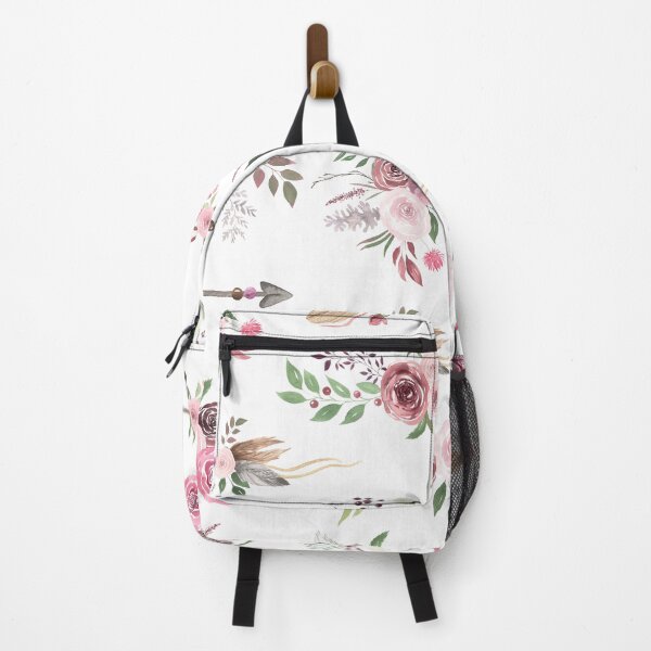 Item preview, Floral design pink roses white flowers with arrows retro style vintage designed and sold by Kallandra.
