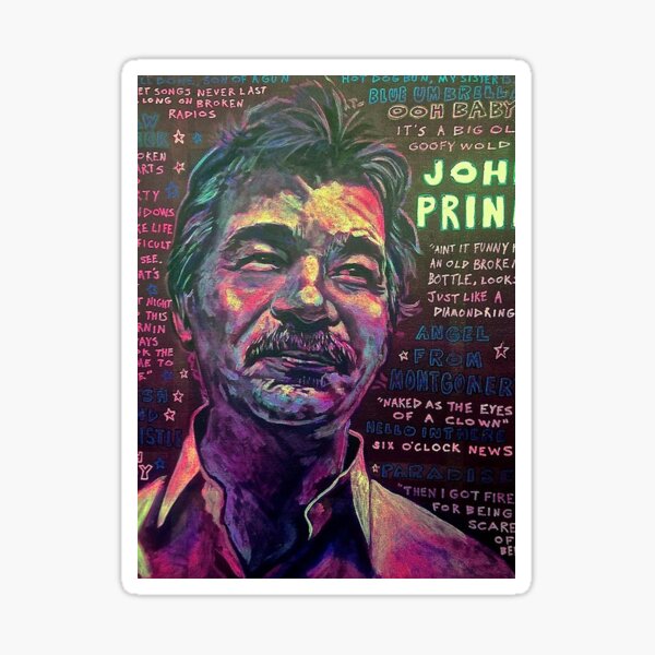 "John Prine " Sticker For Sale By TimothyHytrek | Redbubble