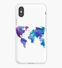 Watercolor Map of the World iPhone Case/Skin