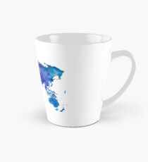 Watercolor Map of the World Tall Mug