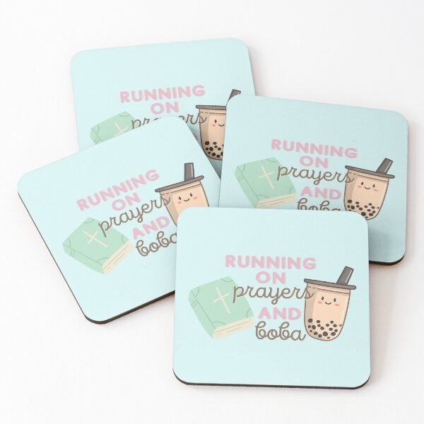 Item preview, Running on prayers and boba designed and sold by GracefulThreads.
