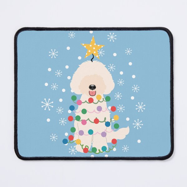 Item preview, White Labradoodle Christmas Tree designed and sold by Lulupainting.