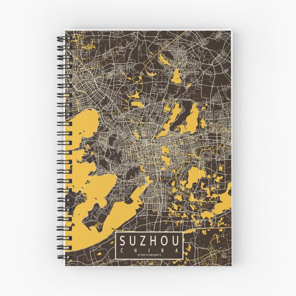 Item preview, Suzhou City Map of Jiangsu, China - Pastel designed and sold by deMAP.