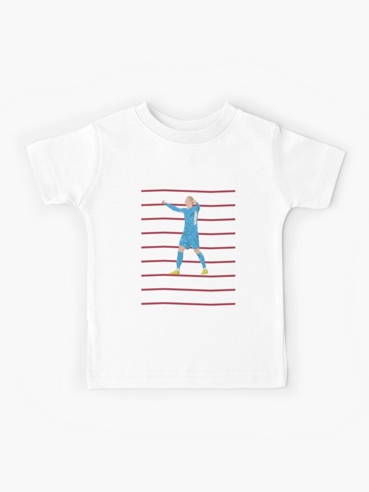 Camiseta de cuello redondo MCFC para niños y niñas, Erling Haaland,  camiseta casual de verano para niños pequeños