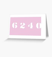 Jailhouse Numbers (WHITE) Greeting Card