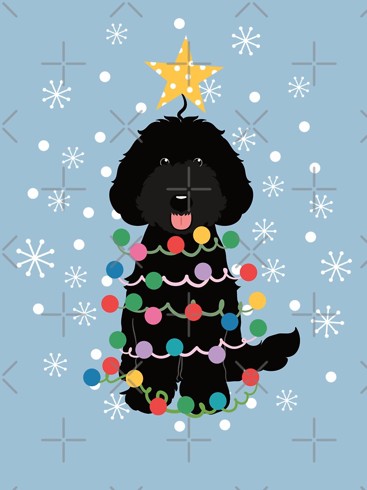 Disover Black Labradoodle Christmas Tree Classic T-Shirt