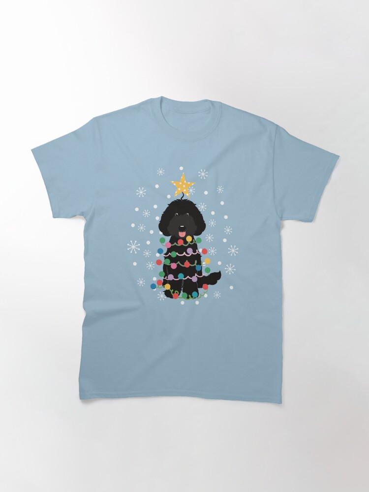 Discover Black Labradoodle Christmas Tree Classic T-Shirt