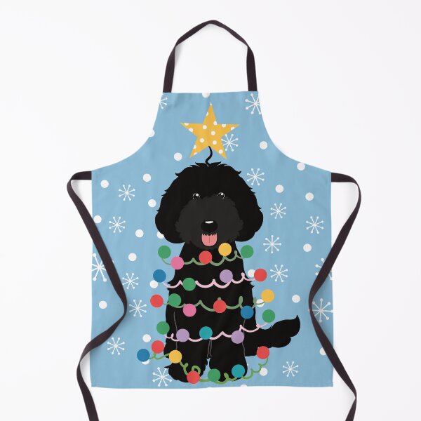 Item preview, Black Labradoodle Christmas Tree designed and sold by Lulupainting.