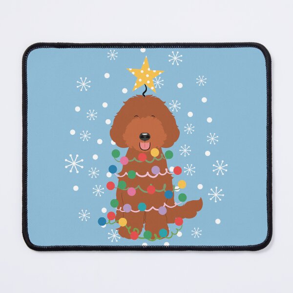 Item preview, Red Labradoodle Christmas Tree designed and sold by Lulupainting.