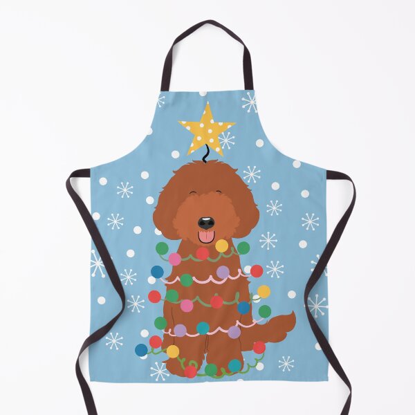 Item preview, Red Labradoodle Christmas Tree designed and sold by Lulupainting.