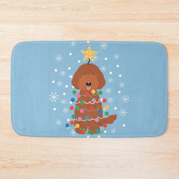 Item preview, Red Labradoodle Christmas Tree designed and sold by Lulupainting.
