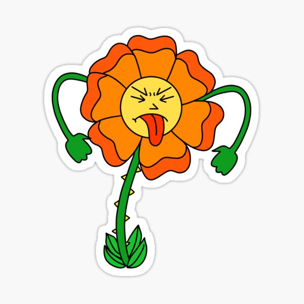 Undertale Angry Flowey - Sticker Mania